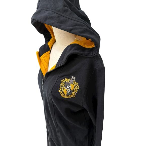 Harry Potter HUFFLEPUFF Wizard World Zip Up Hoodie Robe Hot Topic Small NWT - Picture 9 of 10